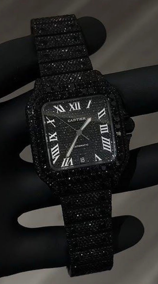 Cartier diamantado negro